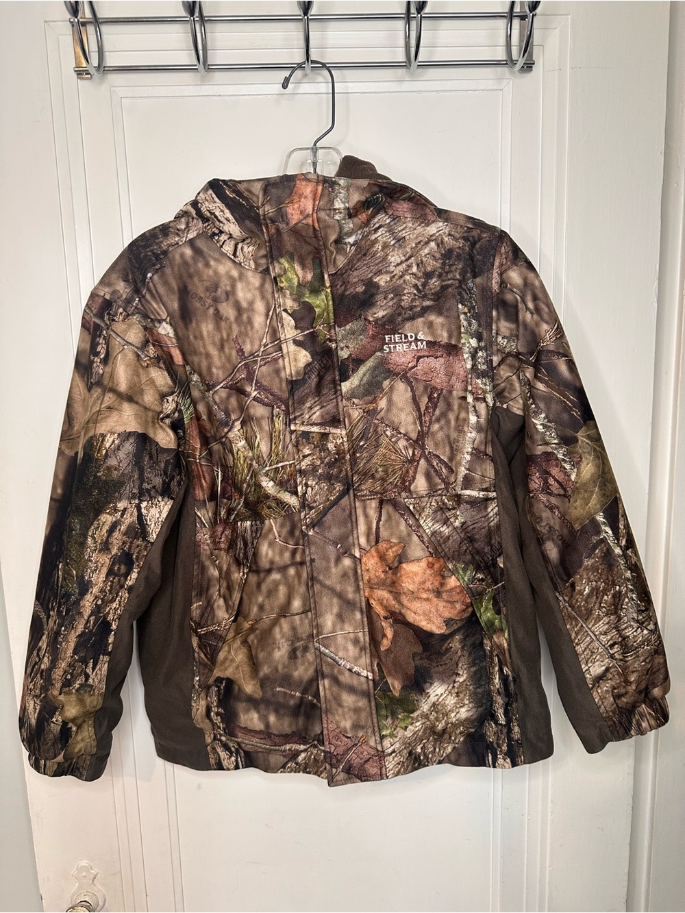 Field & Stream Kids' Hooded Puffer Jacket in Brown Camouflage